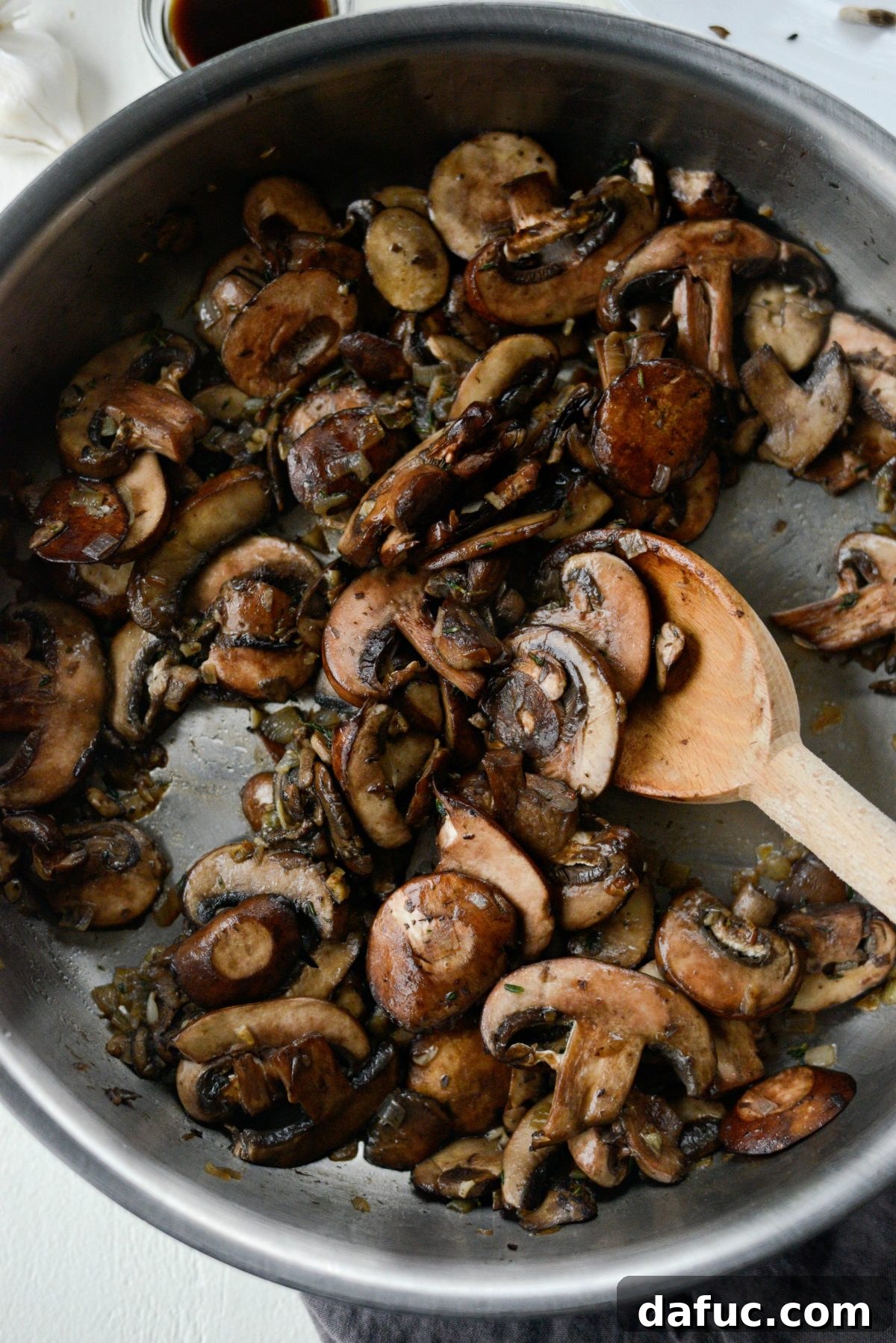 Simple Creamy Mushroom Bliss 8 sautéed mushrooms