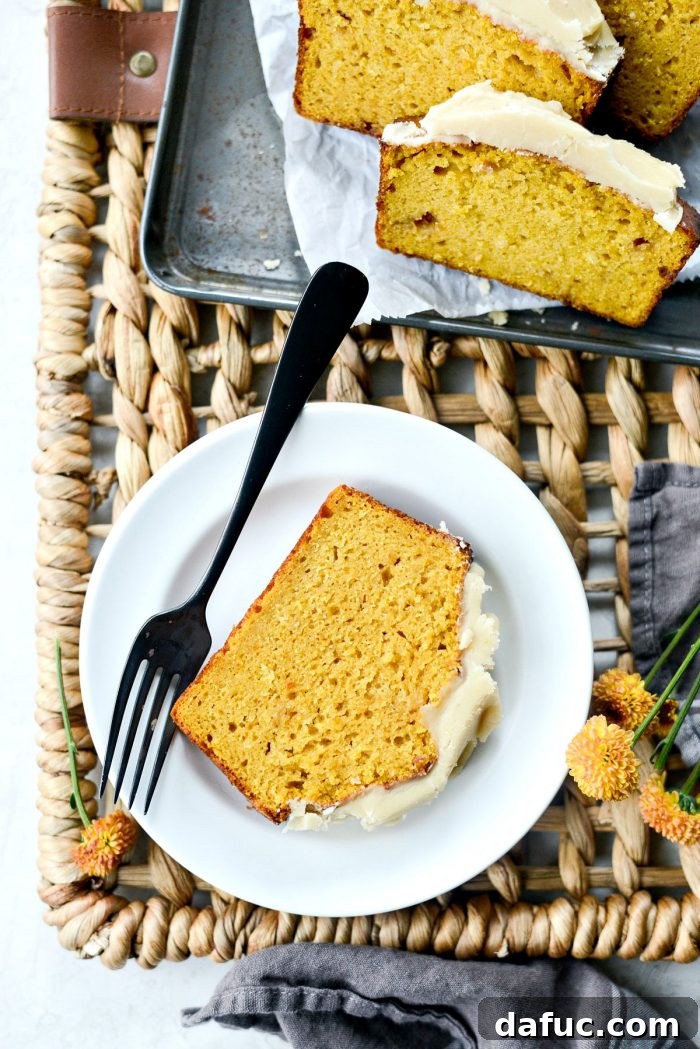 Spiced Pumpkin Ginger Loaf with Luxe Maple Brown Butter Glaze 2 Ginger Pumpkin Bread, a perfect fall quick bread with maple brown butter icing. Rich pumpkin and spicy ginger flavors make this an ideal autumn treat.