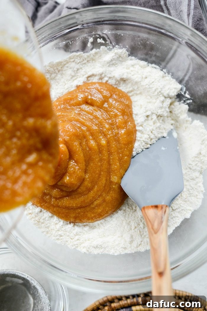 Spiced Pumpkin Ginger Loaf with Luxe Maple Brown Butter Glaze 8 Pumpkin bread wet ingredients whisked until smooth, a creamy and velvety texture. Essential for a consistent batter.
