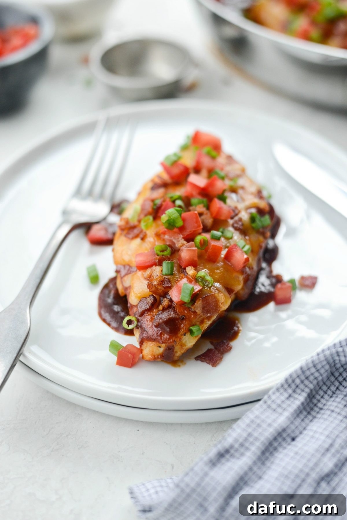 Cheesy Skillet Monterey Chicken 14 Beautifully plated Skillet Monterey Chicken ready to enjoy