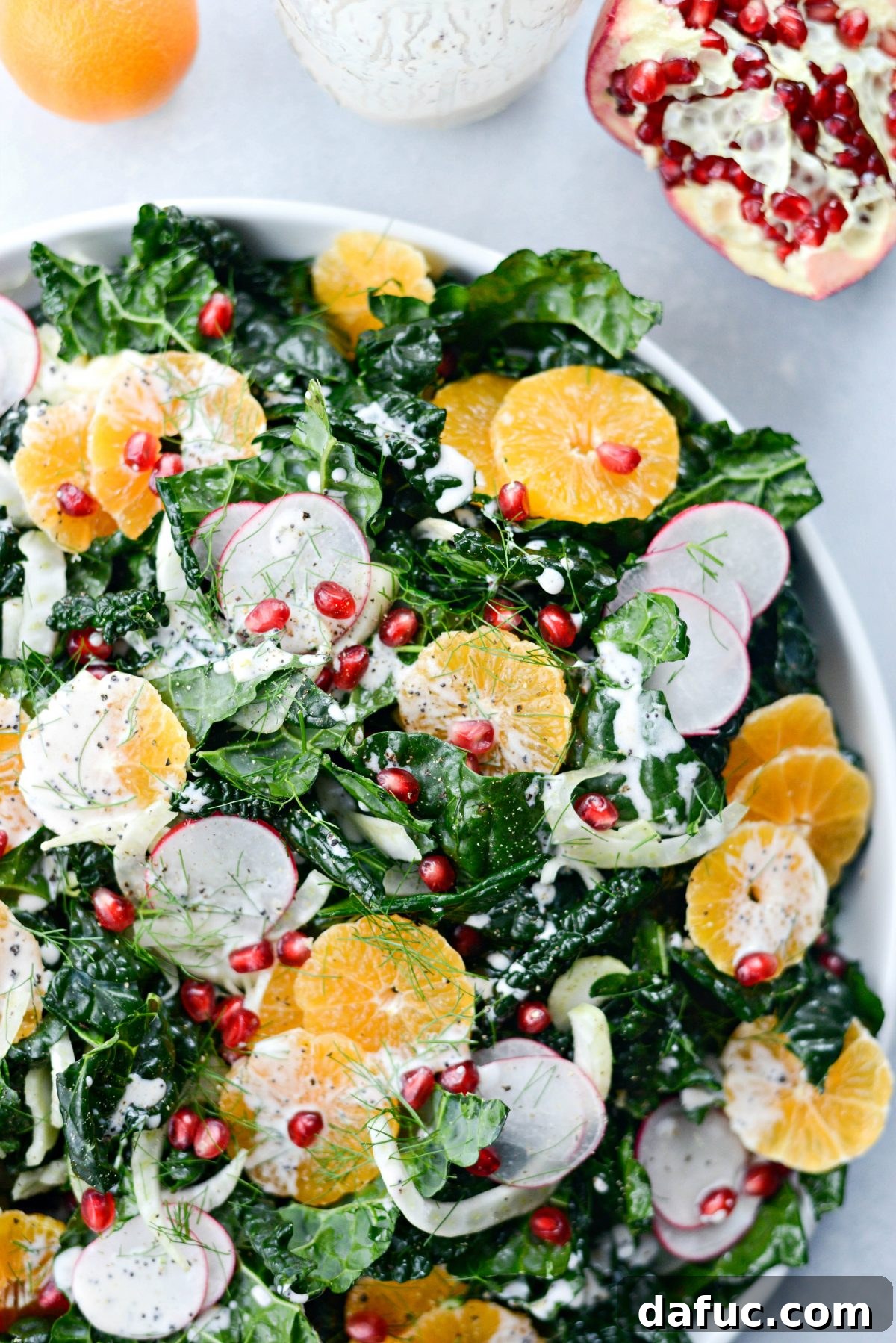 Winter Clementine Fennel and Kale Salad - a vibrant and healthy dish
