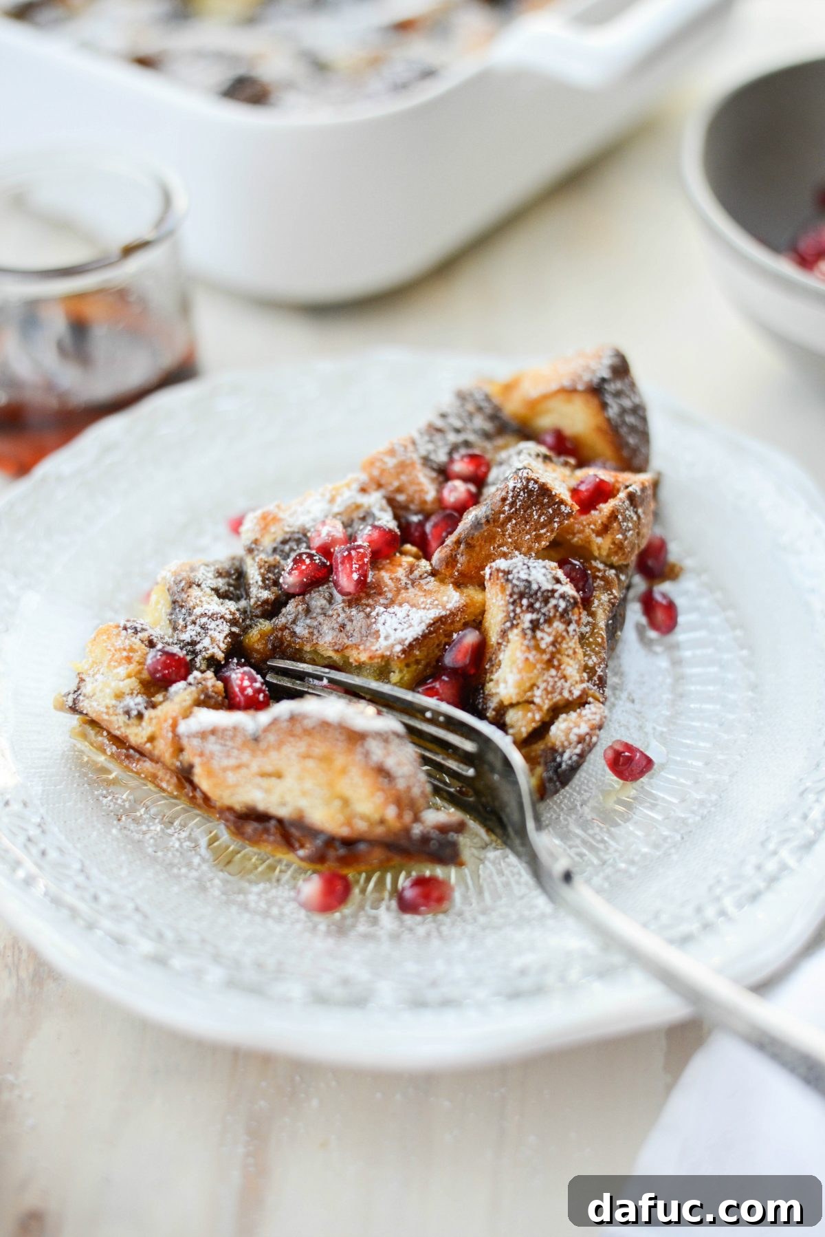 Forkful of Gingerbread French Toast Bake