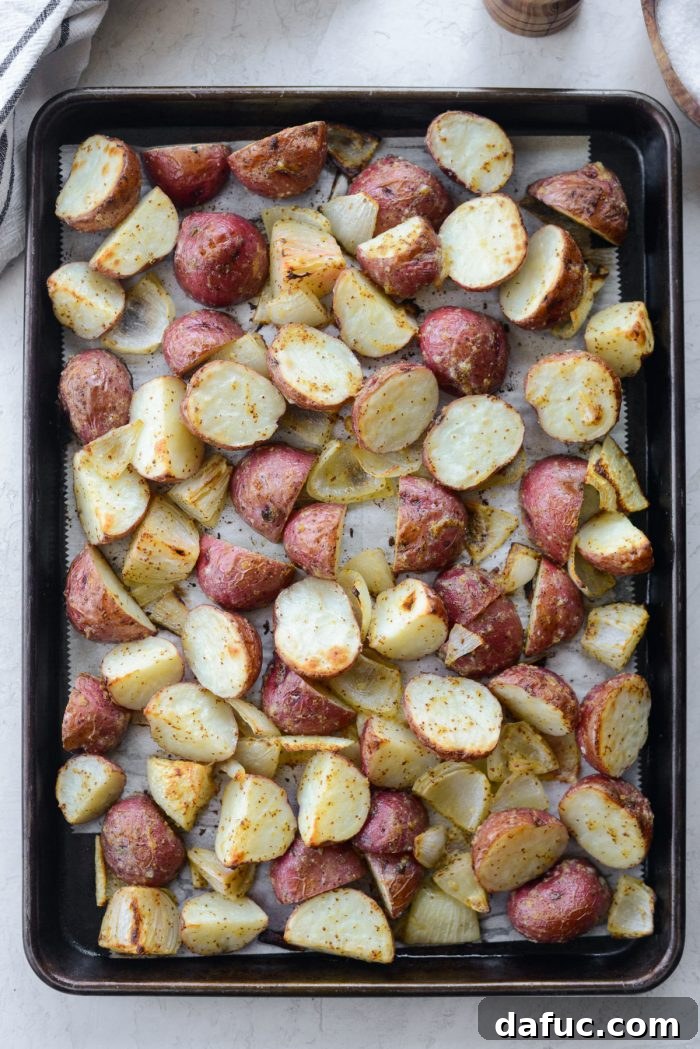 Zesty Dijon Roasted Redskin Potatoes 10 roasted potatoes and onion