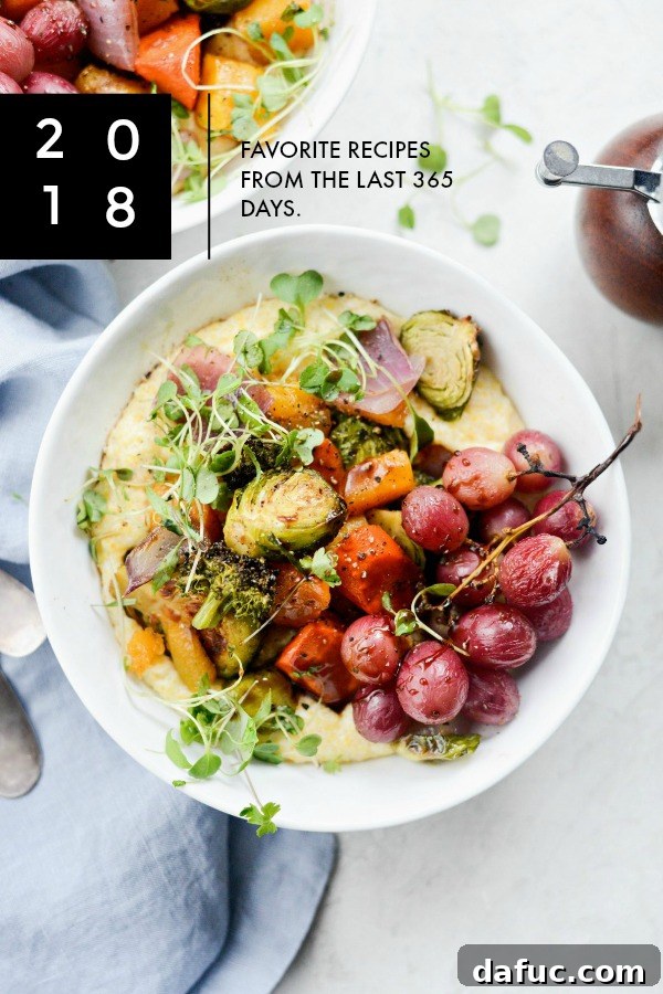 2018 Unpacked 3 A collection of delicious, homemade dishes showcasing the year's best recipes.