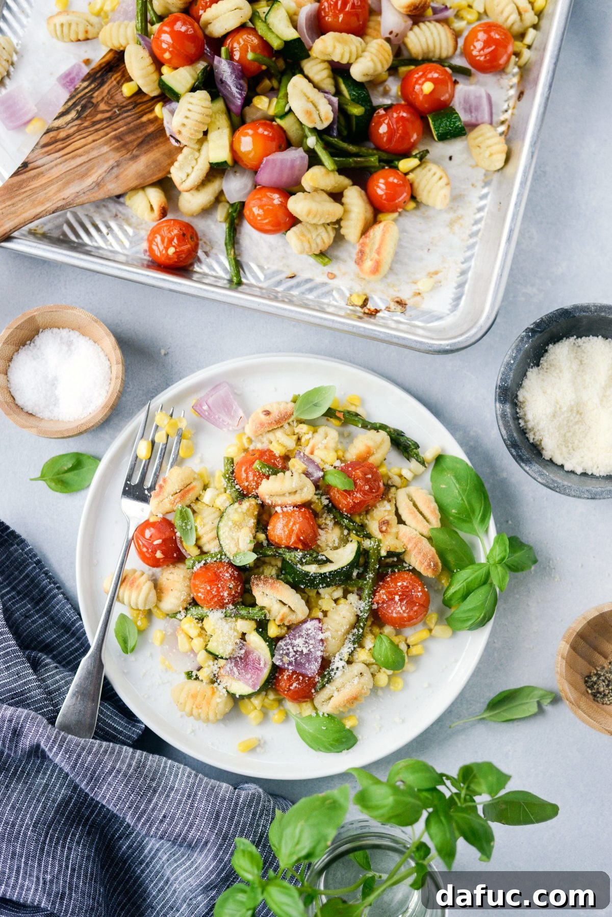 2018 Unpacked 7 Sheet Pan Crispy Gnocchi with Summer Vegetables by SimplyScratch.com