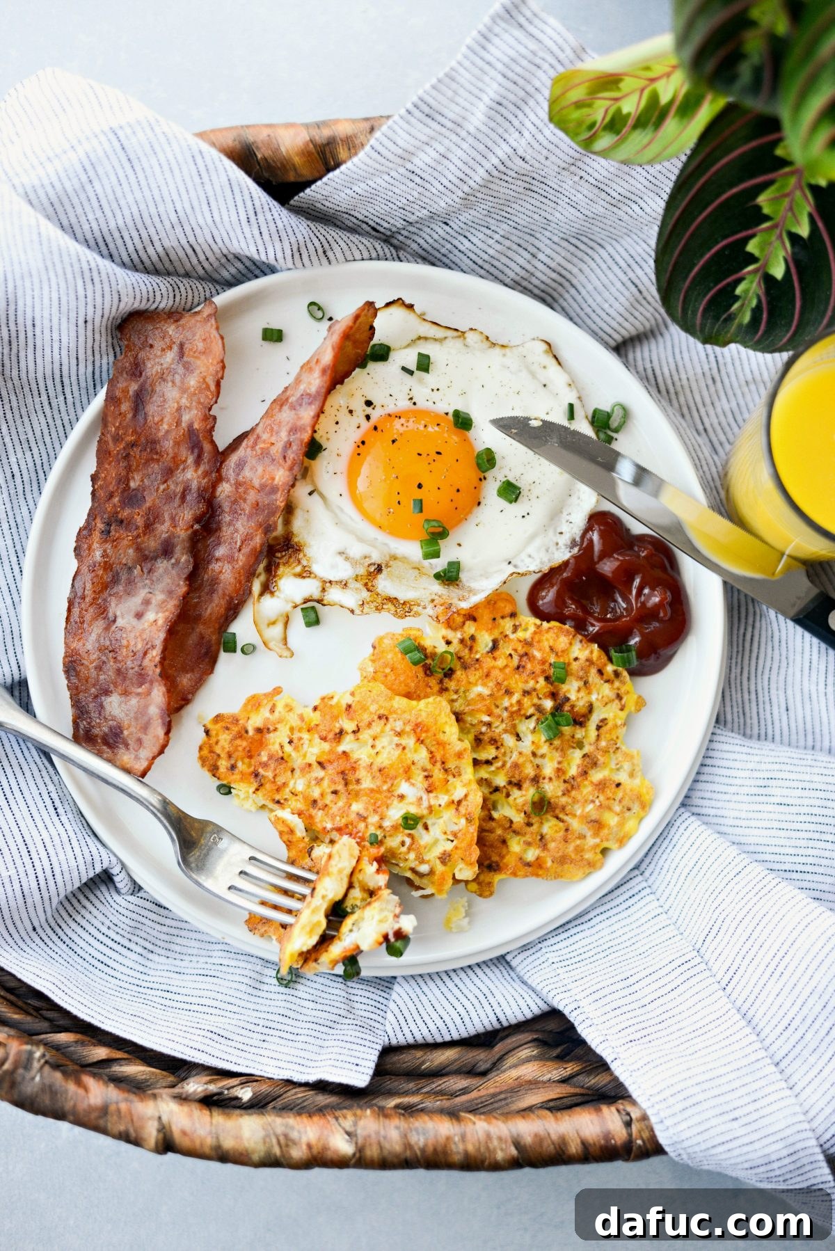 Golden Crispy Cauliflower Hash Browns 3 Cauliflower Breakfast Hash Browns cooking