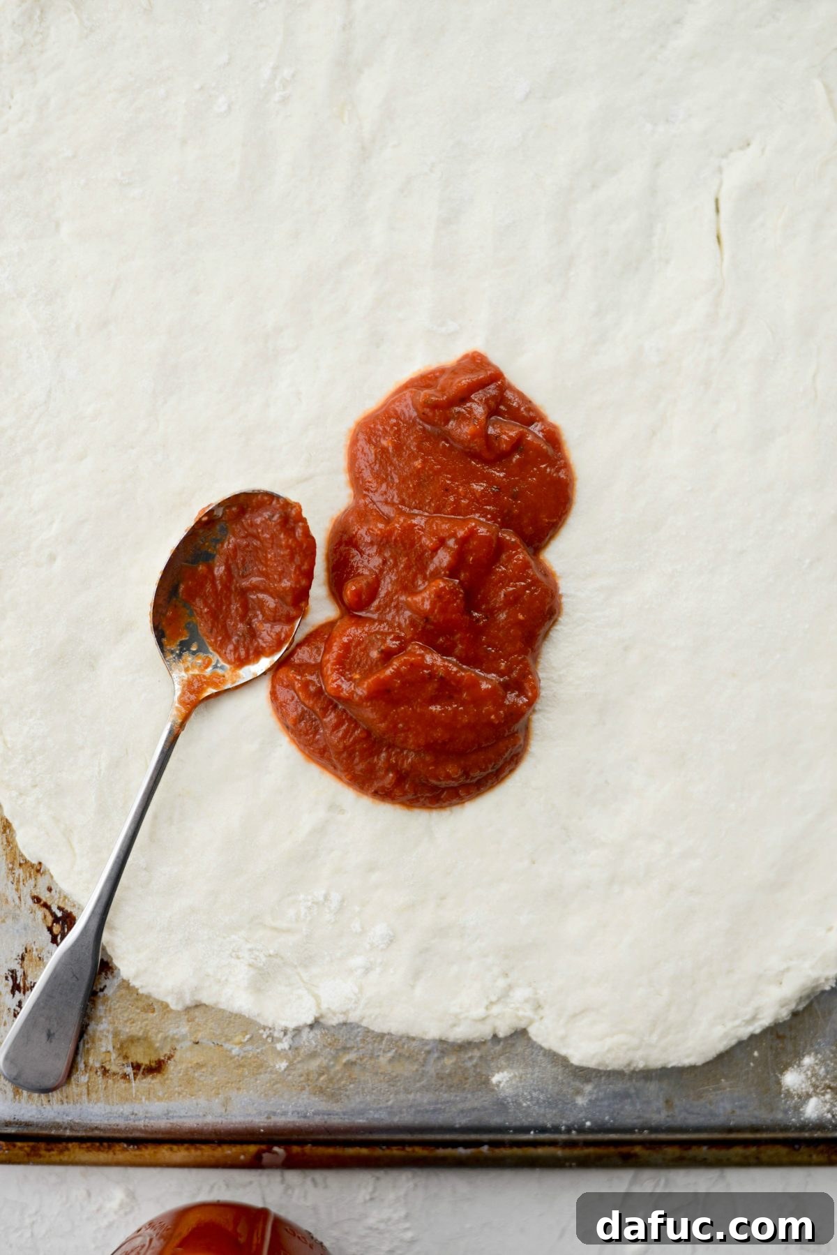 Spicy Chicken Feta Pizza made with Greek Yogurt Pizza Dough