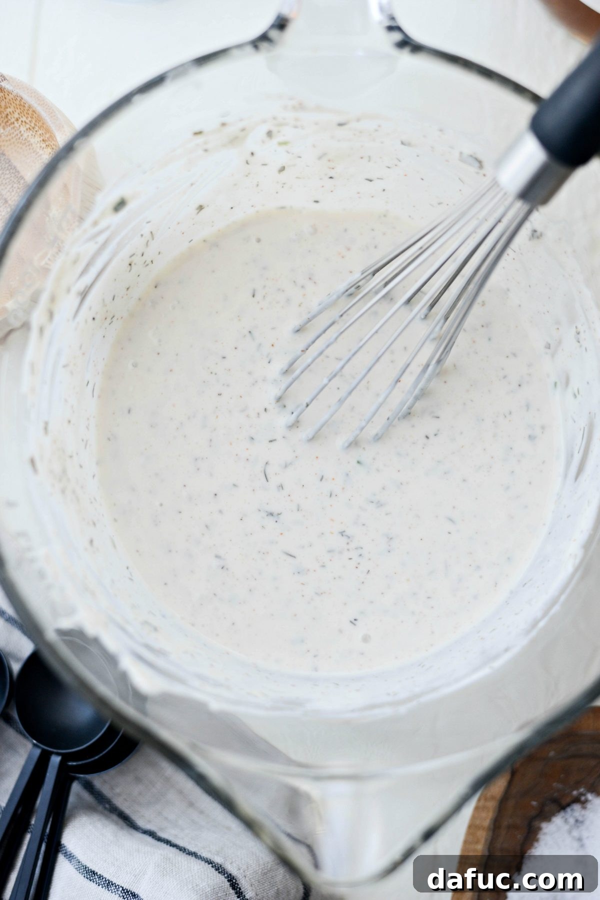 Perfectly Consistent Greek Yogurt Ranch Dressing in a Bowl