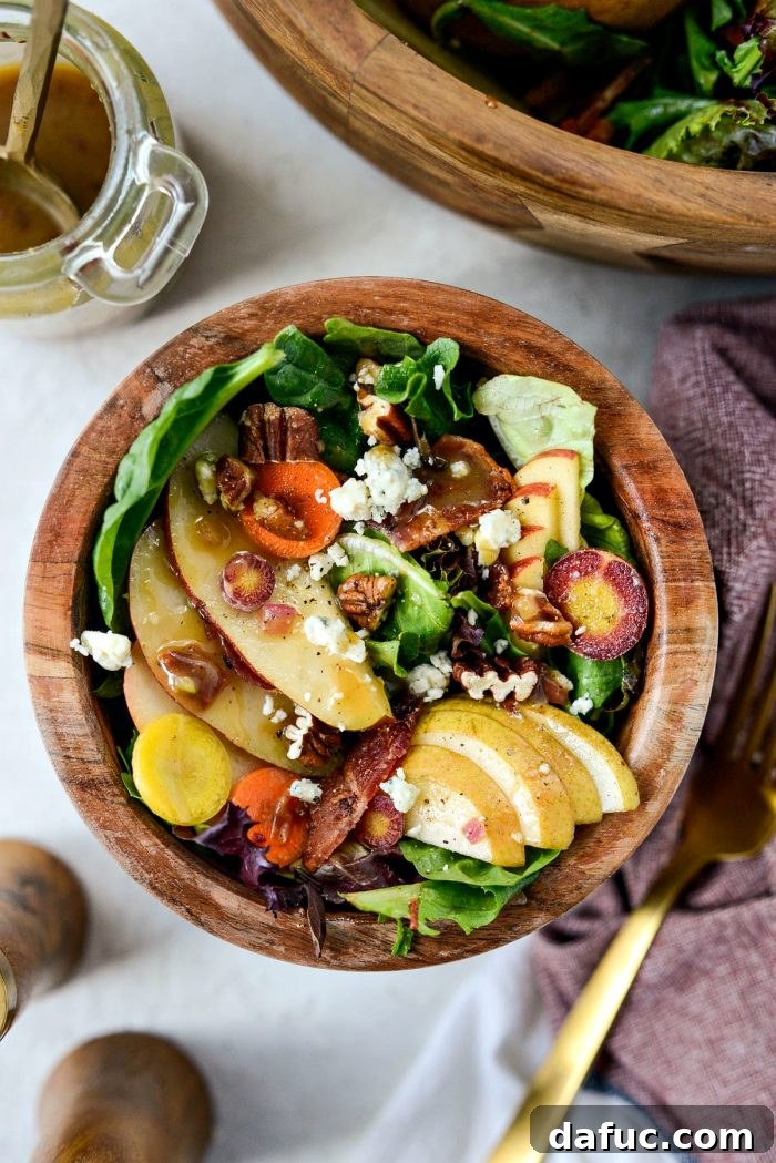 Golden Autumn Salad with Sweet and Savory Maple Bacon Vinaigrette 18 serving of Fall Harvest Salad