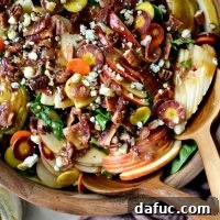 Fall Harvest Salad with Warm Maple Bacon Vinaigrette