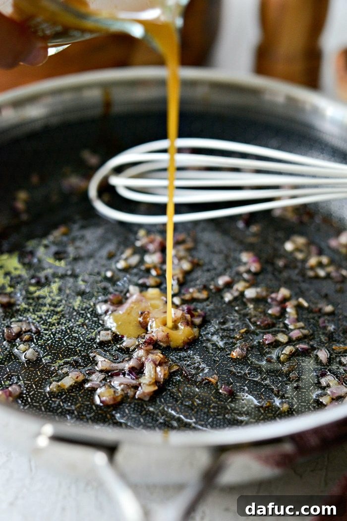 Golden Autumn Salad with Sweet and Savory Maple Bacon Vinaigrette 9 salad dressing added to sautéed shallots in bacon fat