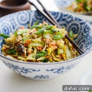 Chicken Egg Roll Bowl l SimplyScratch.com
