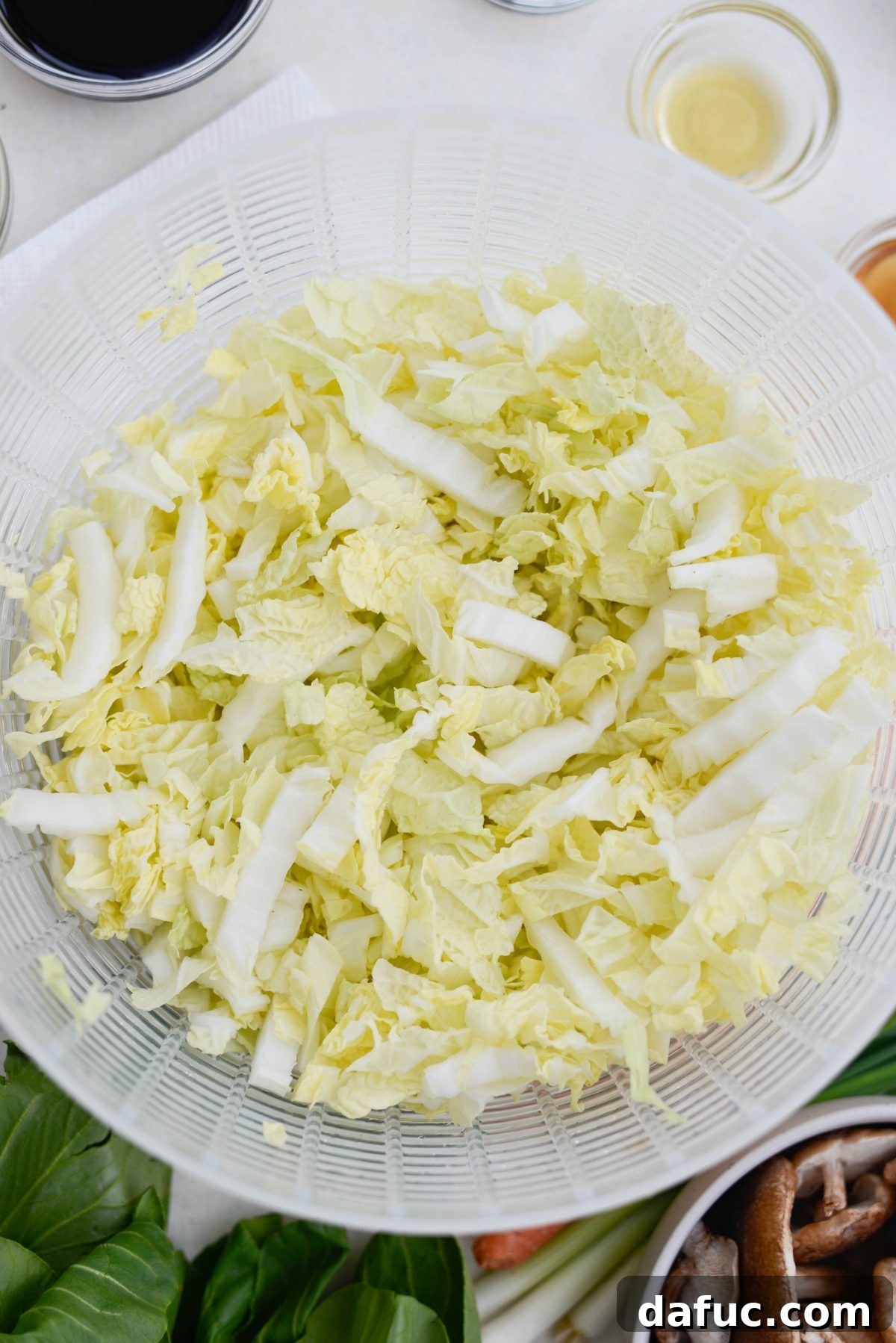 No-Wrap Chicken Egg Roll Bowl 5 wash cabbage