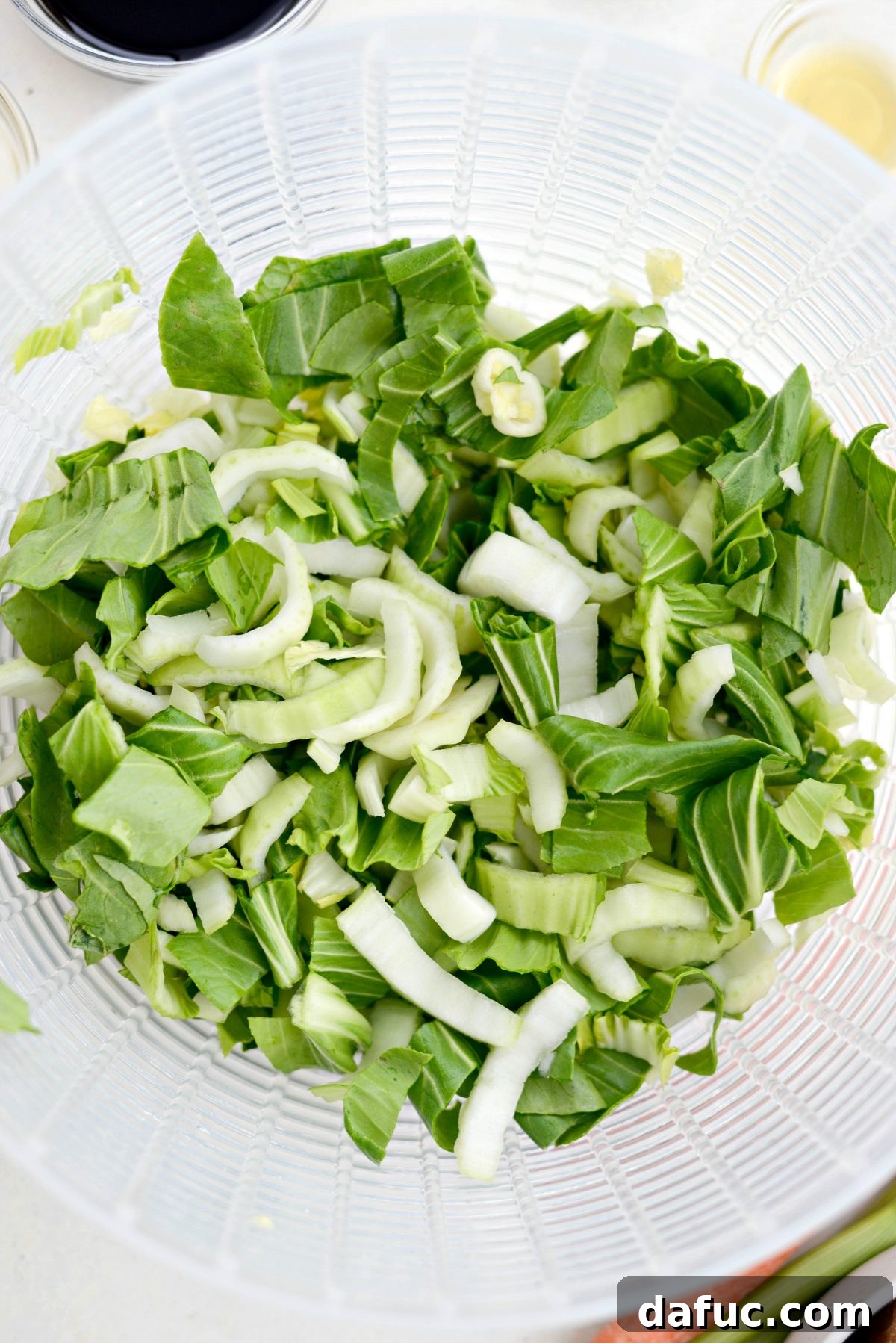 No-Wrap Chicken Egg Roll Bowl 6 wash bok choy