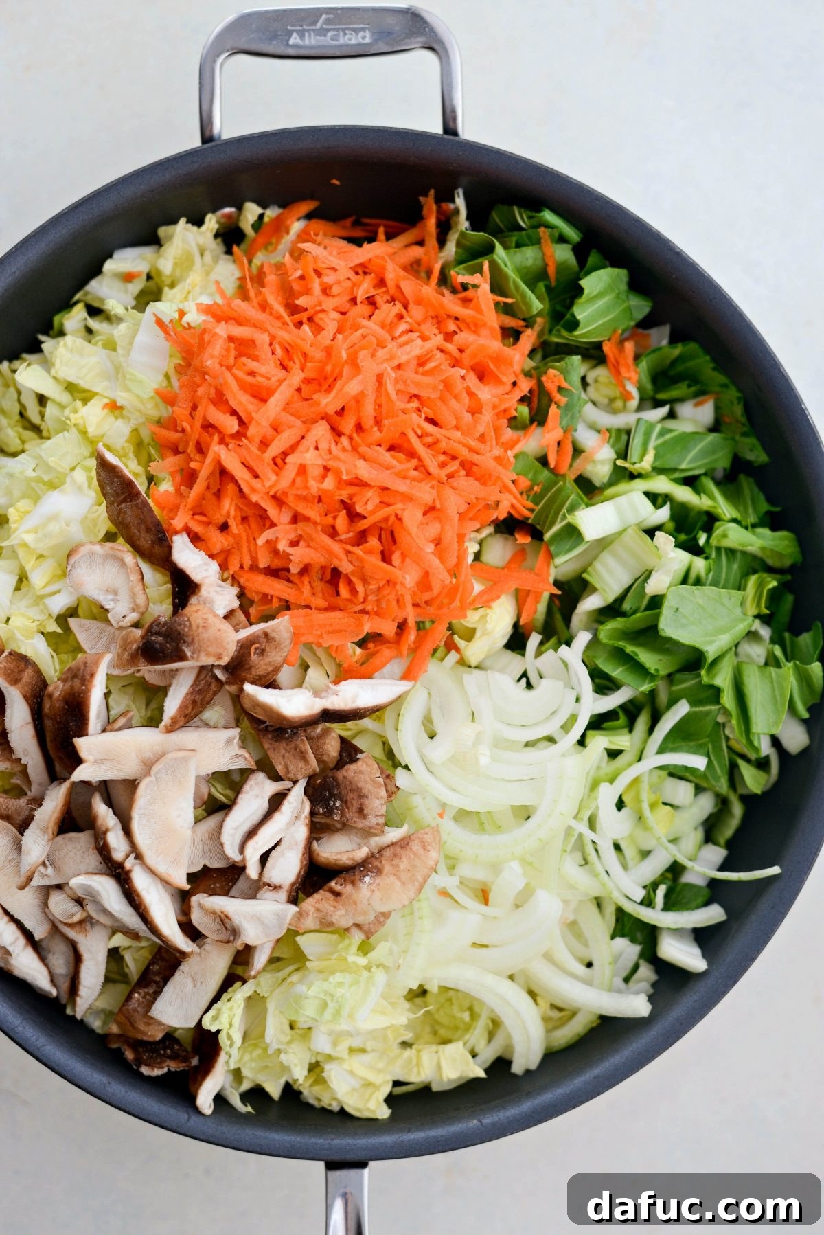 No-Wrap Chicken Egg Roll Bowl 10 add veggies to wok