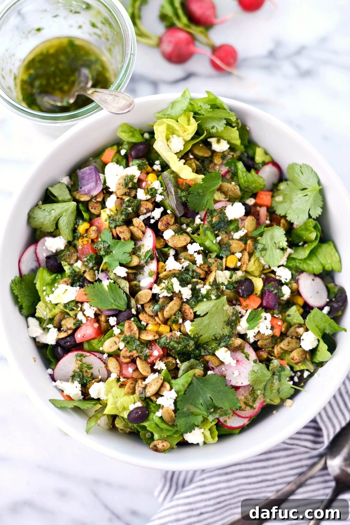 Executive Chop Salad 12 Honcho Chop Salad in a bowl, ready to be enjoyed