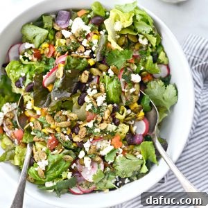 Honcho Chop Salad l SimplyScratch.com #honcho #chop #salad #chopped #texmex #entree #easy #healthy #vegetarian #recipe