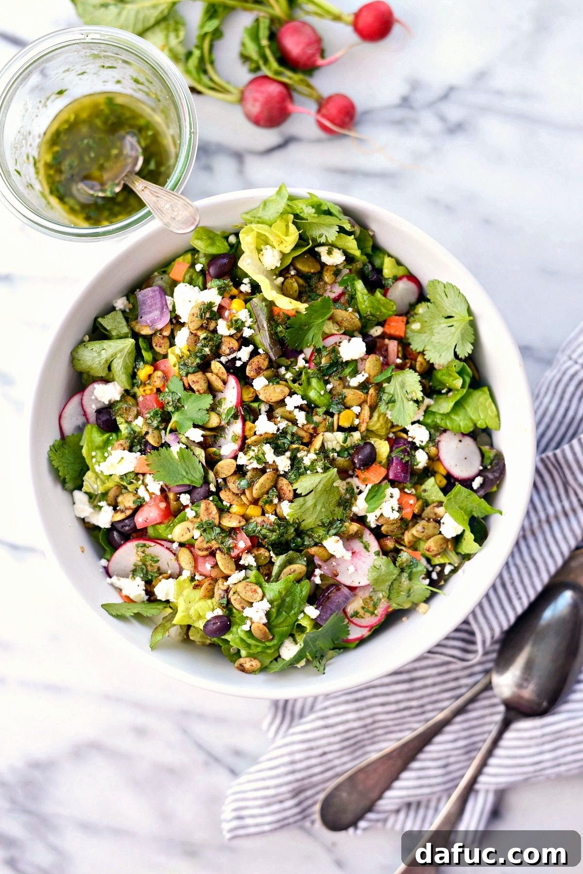 Executive Chop Salad 16 Ingredient infographic for Honcho Chop Salad