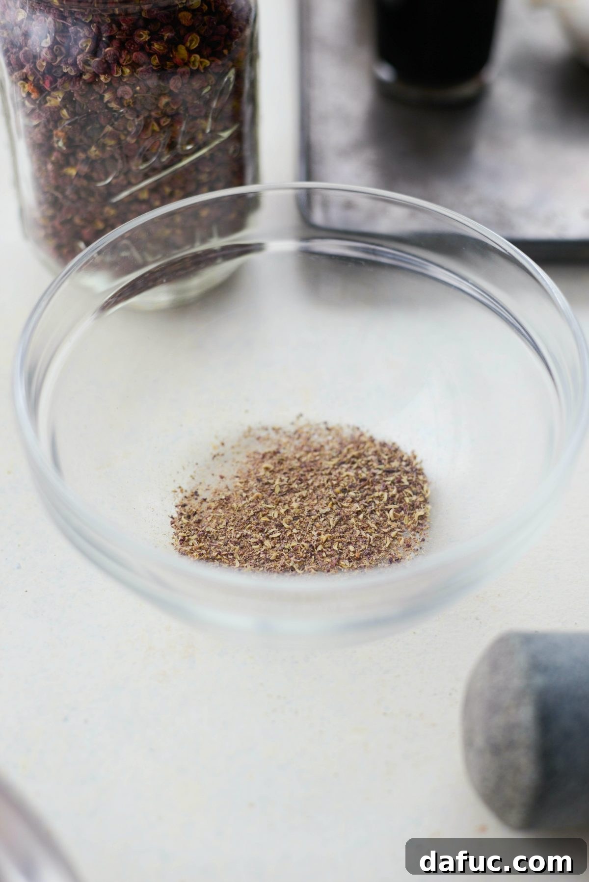 Freshly ground Szechuan Peppercorns