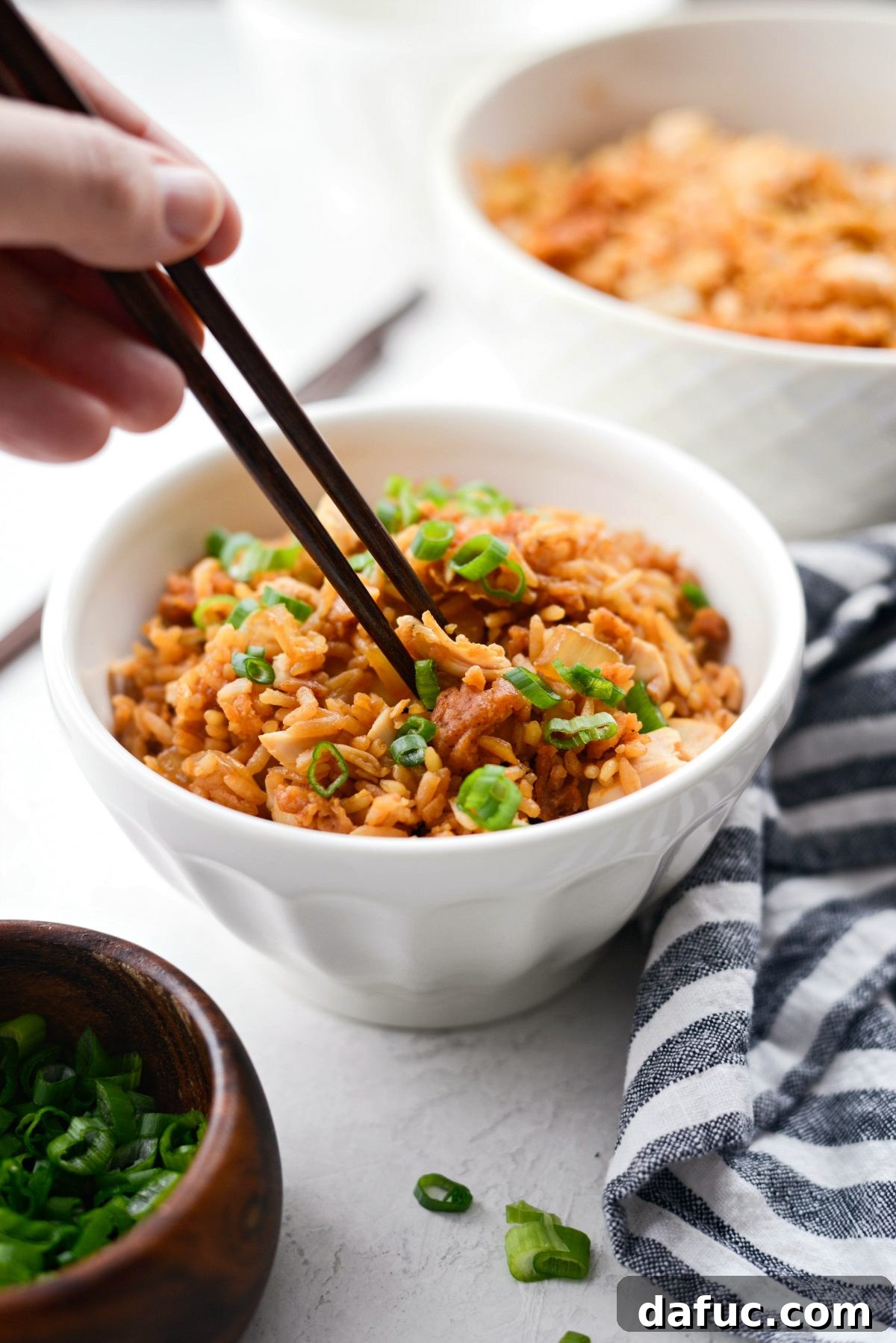 Crispy Fried Chicken Fried Rice made with simple ingredients