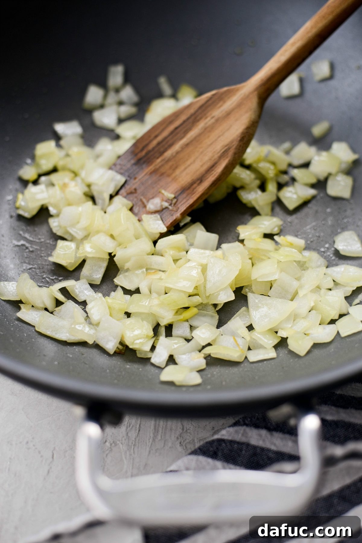stir onions until softened and translucent