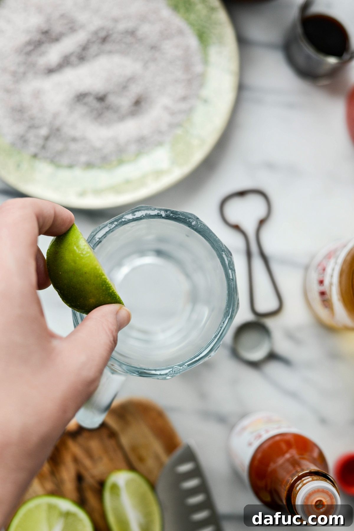 The Ultimate Mexican Michelada Recipe 8 The perfectly mixed chili-salt blend ready for rimming the Michelada glasses