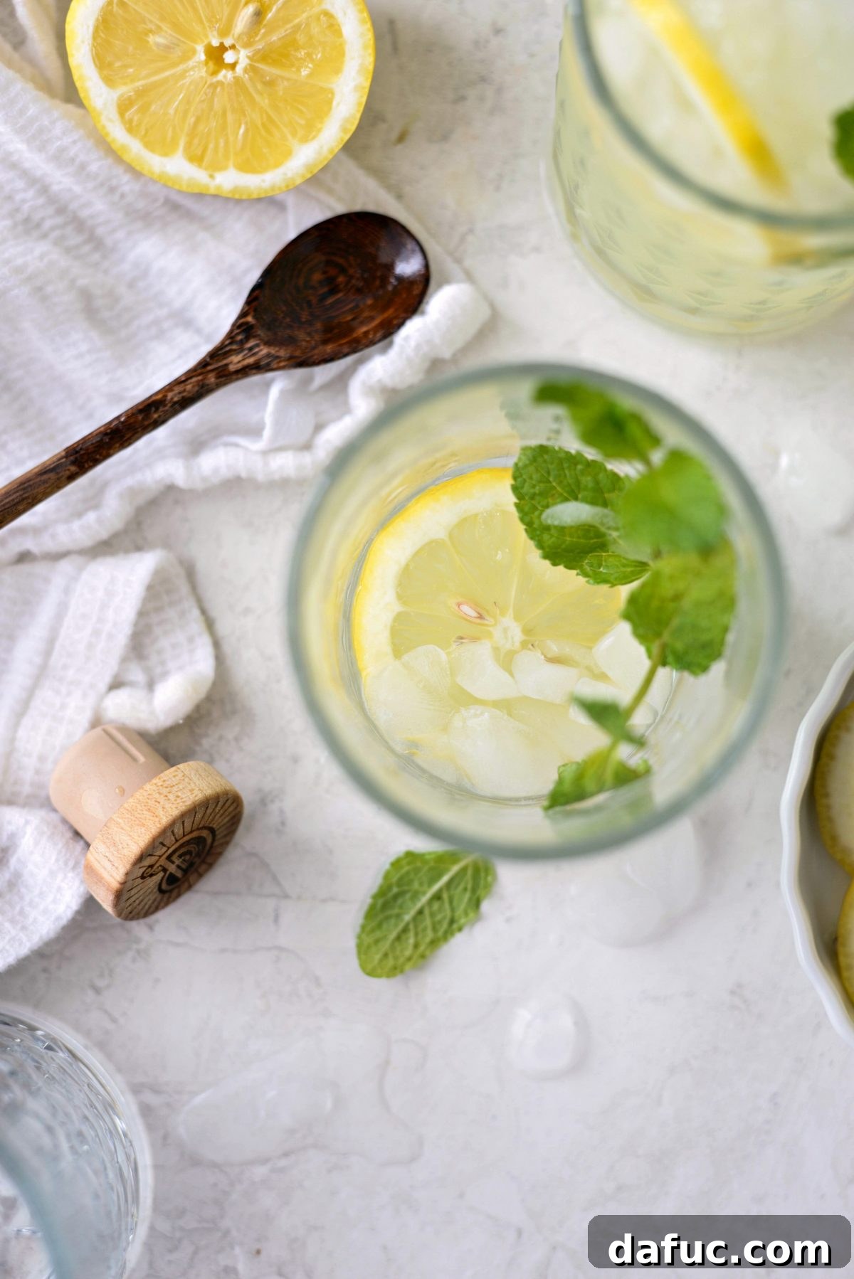 A final, vibrant close-up of the Lemon Gin Fizz, inviting you to take a sip