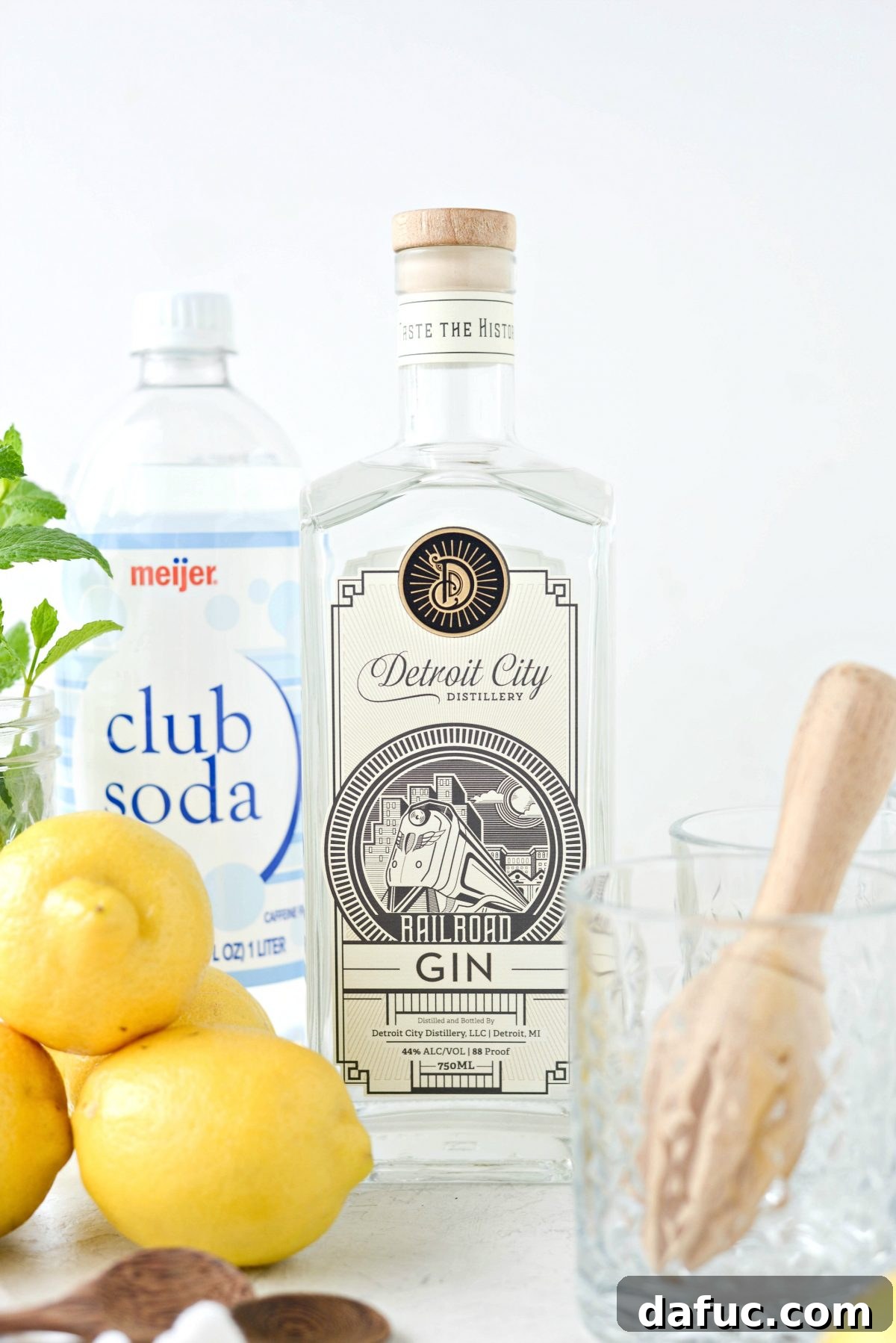 Close-up of a premium dry gin bottle, highlighting its unique label and quality