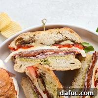 Pressed Italian Perfection 21 Ultimate Pressed Italian Sandwiches, a close-up image for the recipe card.
