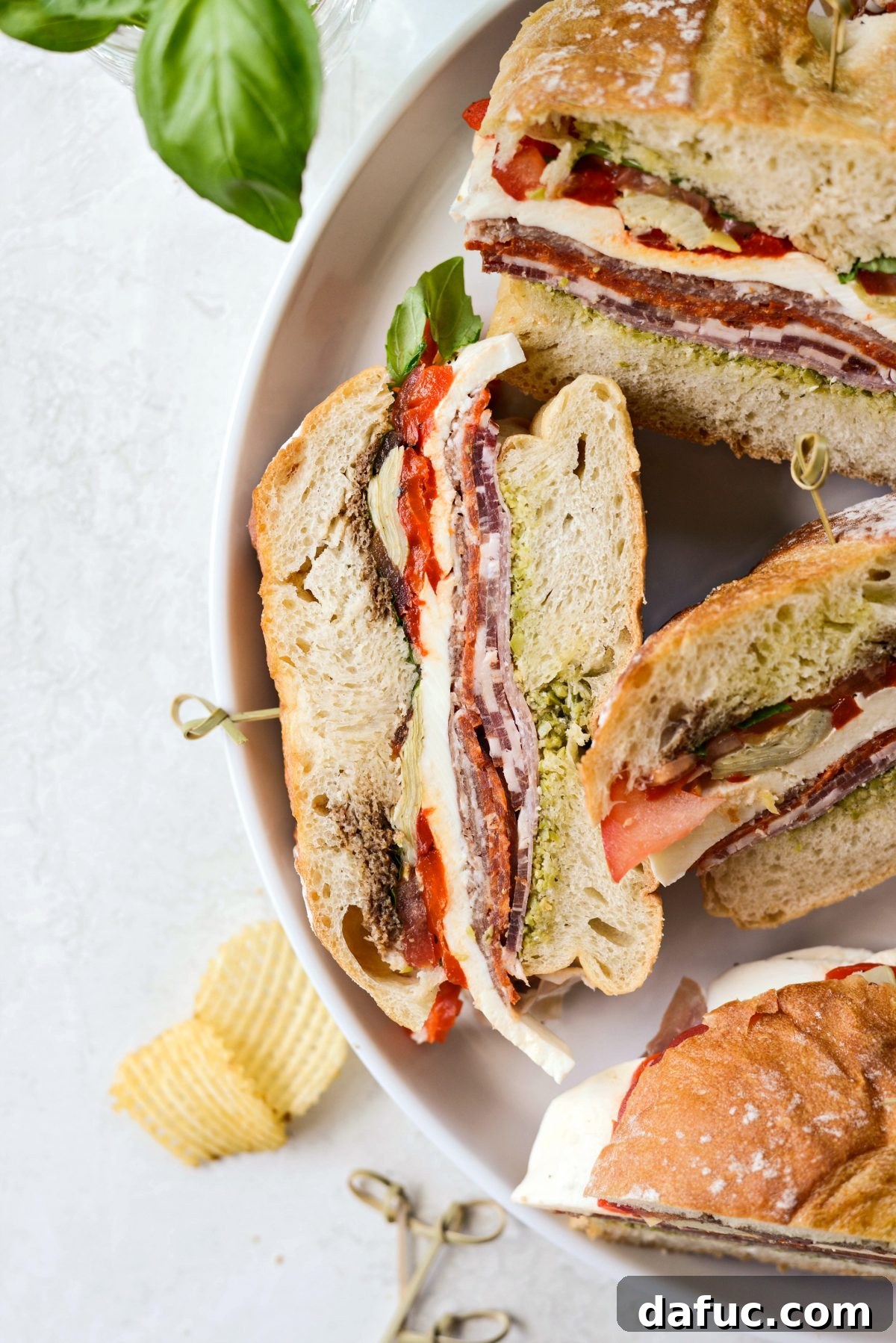 Pressed Italian Perfection 22 Another view of the Ultimate Pressed Italian Sandwiches, showing its impressive size.