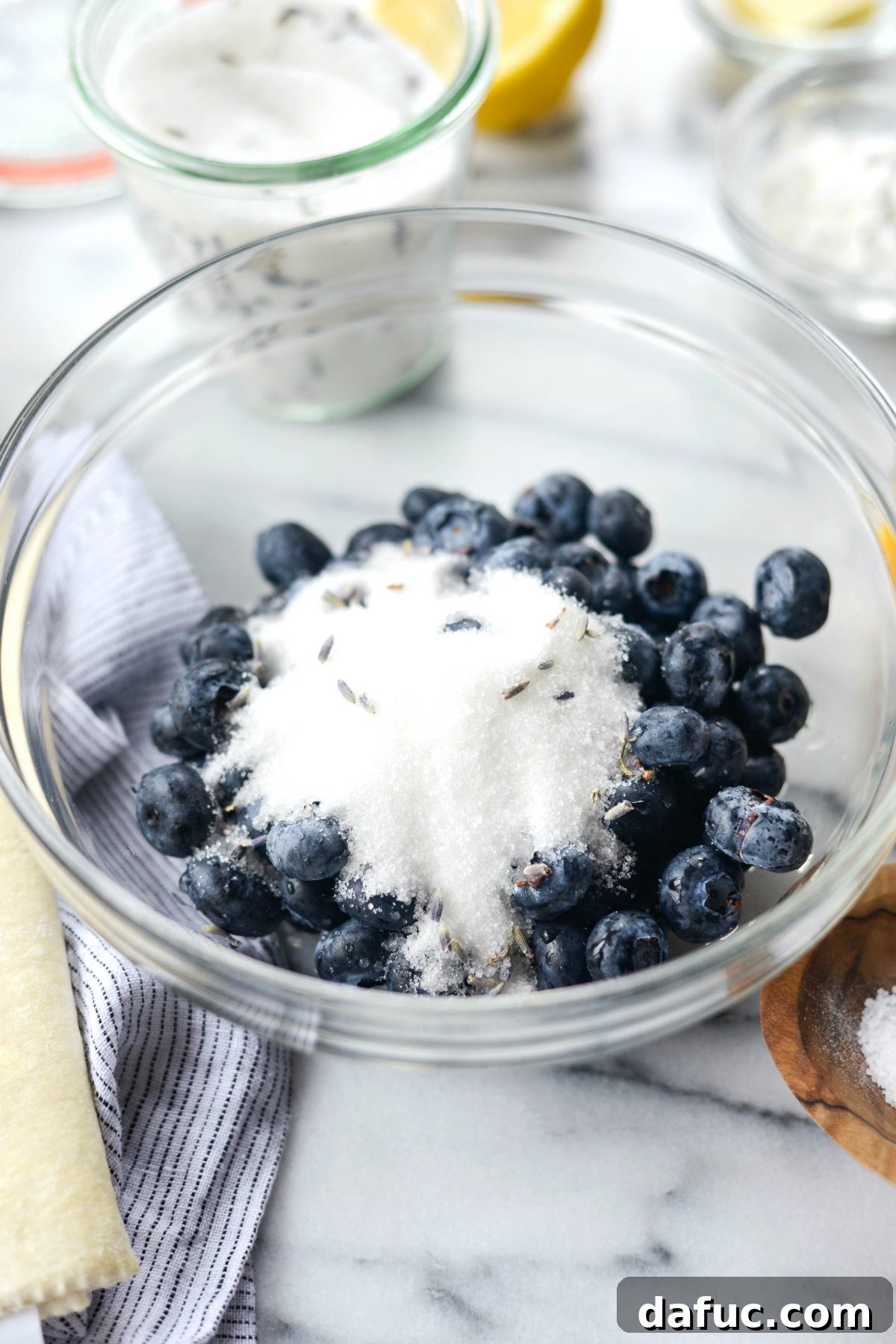 Lavender Blueberry Hand Pies 12 lavender sugar, lemon juice, salt, cornstarch and blueberries