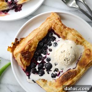 baked and golden brown Blueberry Lavender Pastry Pies