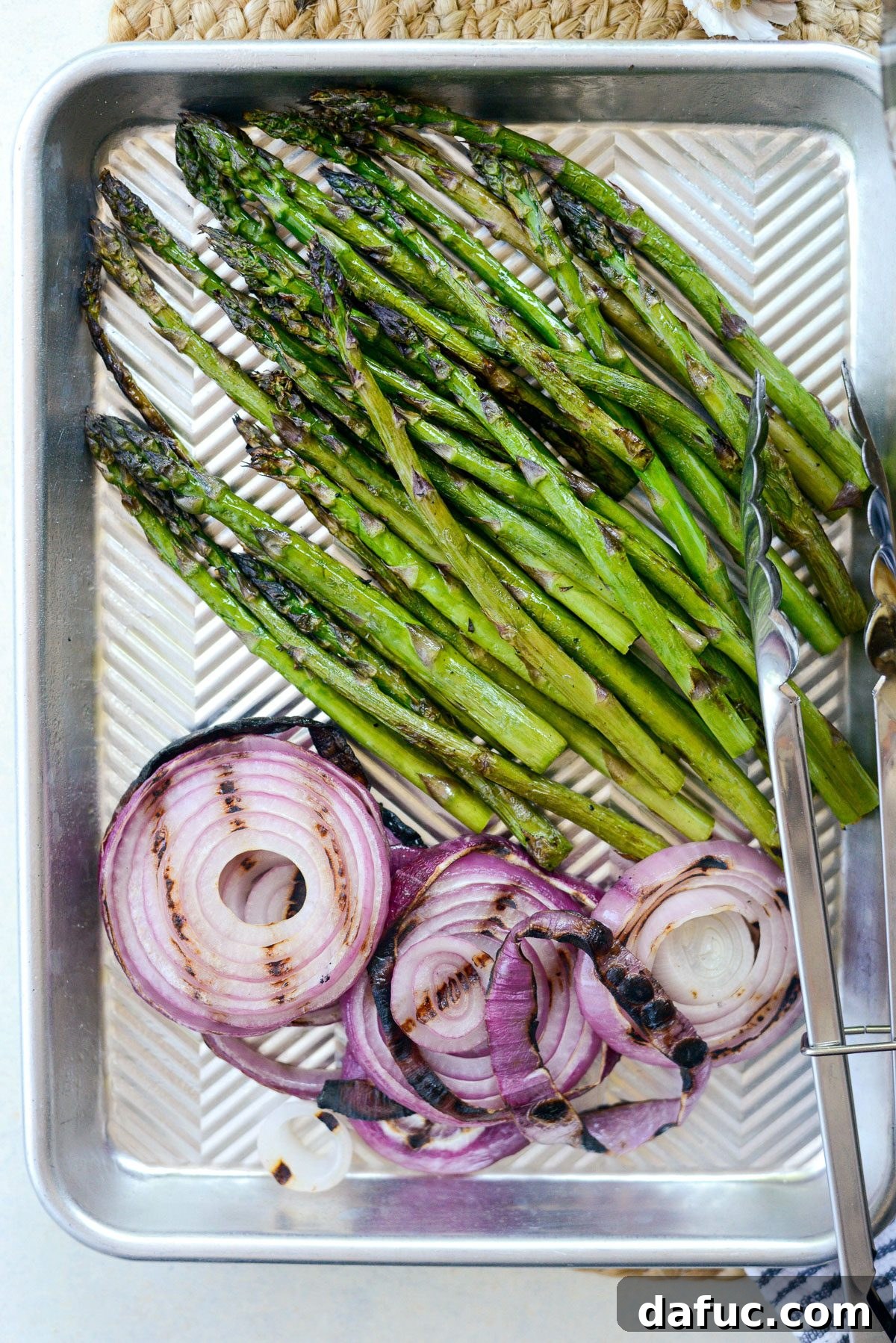 Fresh ingredients laid out for making Vegetable and Goat Cheese Flatbread.