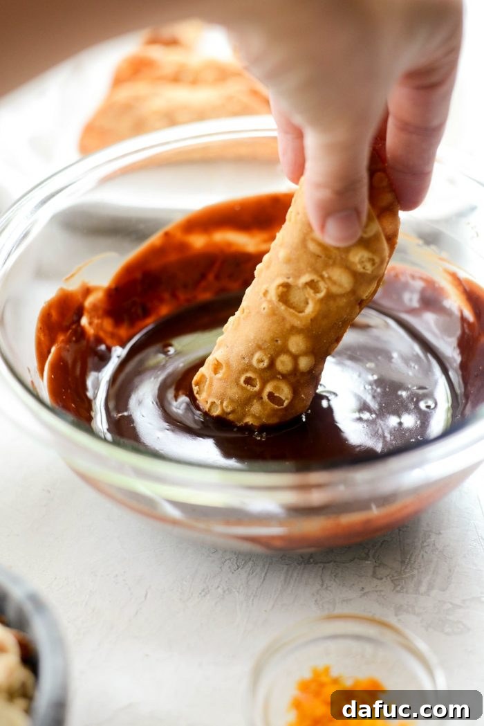 Melting semi-sweet chocolate for espresso dip.