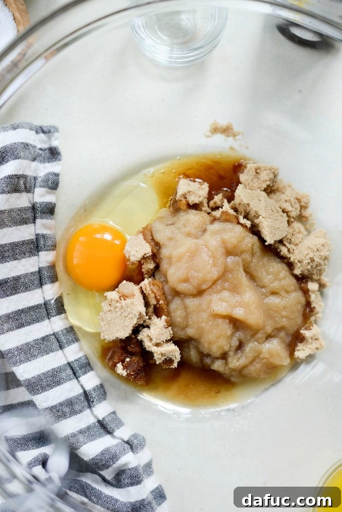 Luscious Rhubarb Almond Bake 8 Set aside bowl of dry ingredients