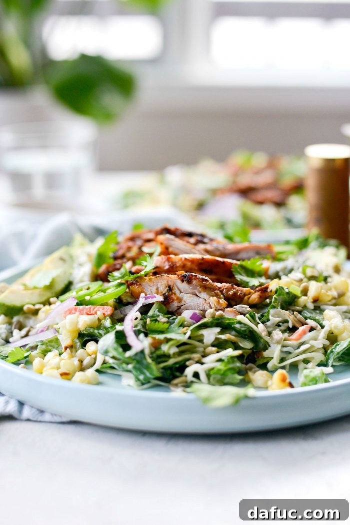 Zesty BBQ Chicken Slaw Summer Bowl 12 Fully assembled Summer Coleslaw BBQ Chicken Salad with all toppings