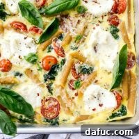 Sheet Pan Spinach Tomato Ricotta Pasta Frittata