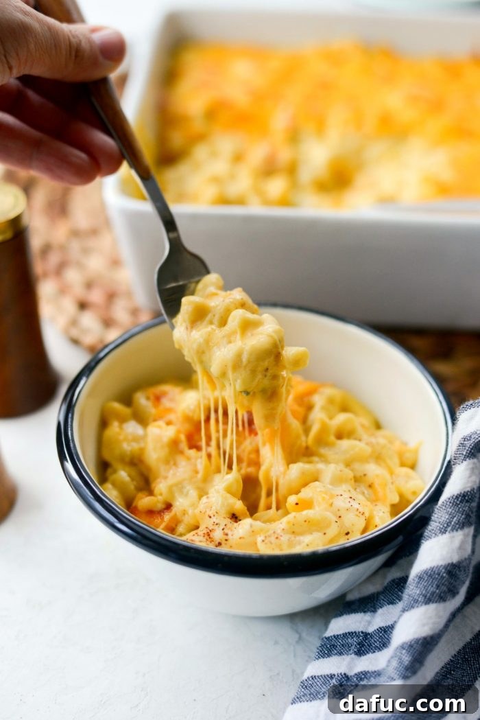 Freshly Made Easy Baked Mac and Cheese Ready to be Enjoyed