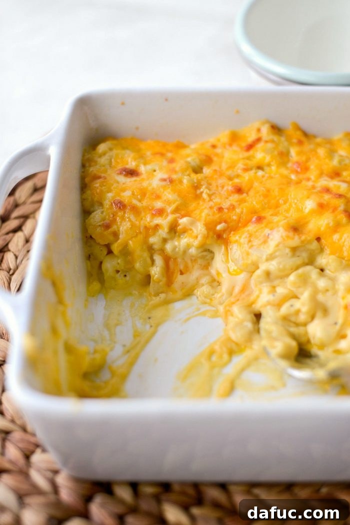 Final Shot of the Best Easy Baked Mac and Cheese Recipe