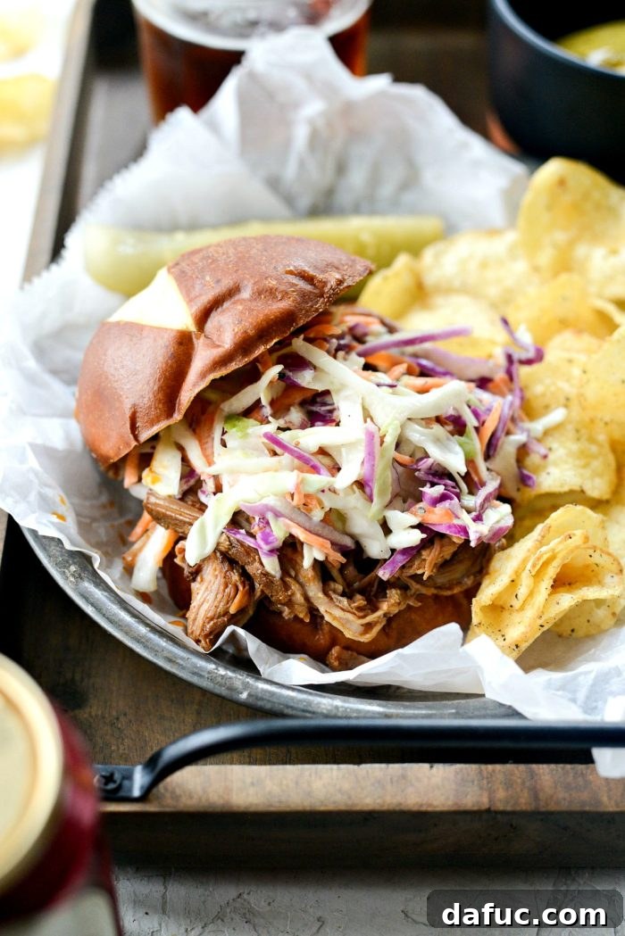 Slow Cooker Pulled Pork Sandwiches - main dish image
