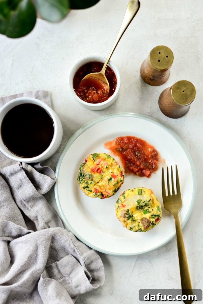 Stacked mini frittatas showcasing their delicious layers