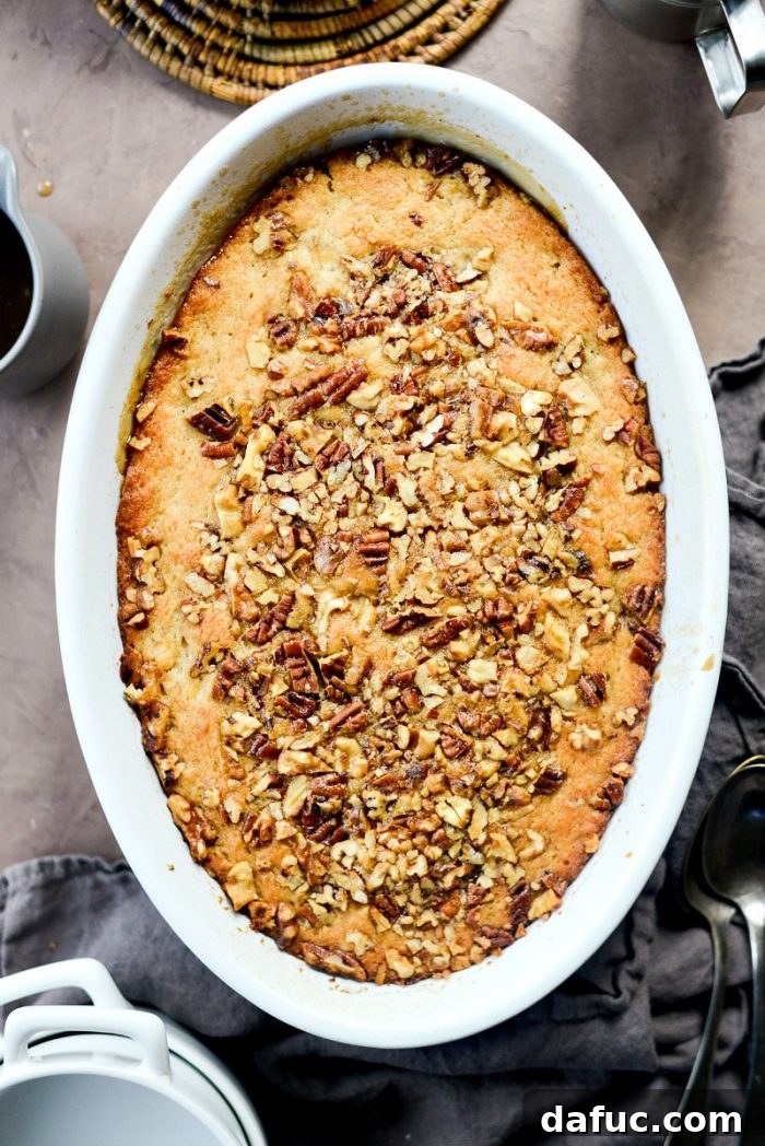 Golden Maple Bourbon Banana Pudding Cake 20 Baked Maple Bourbon Banana Pudding Cake, golden brown and bubbling