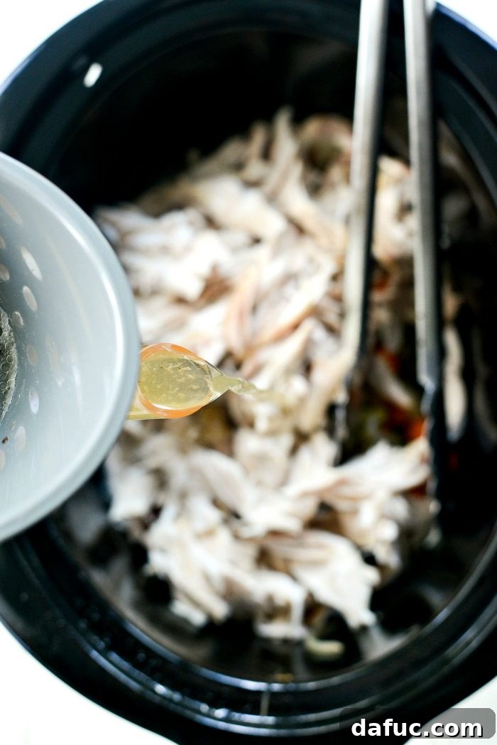 Adding mashed potatoes to slow cooker chicken and vegetables