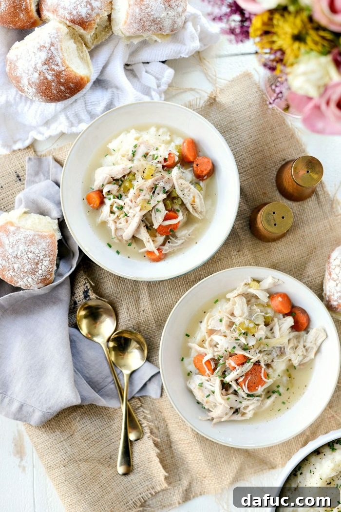 Slow Cooker Chicken and Vegetables served in a bowl