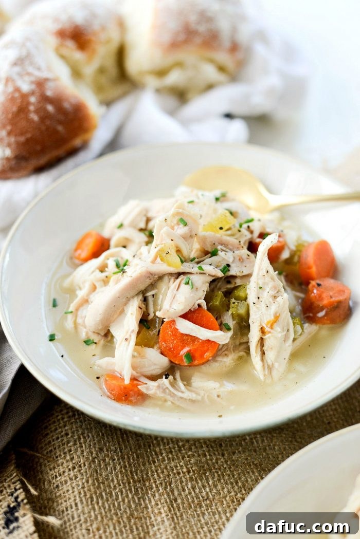 Close-up of Slow Cooker Chicken and Vegetables