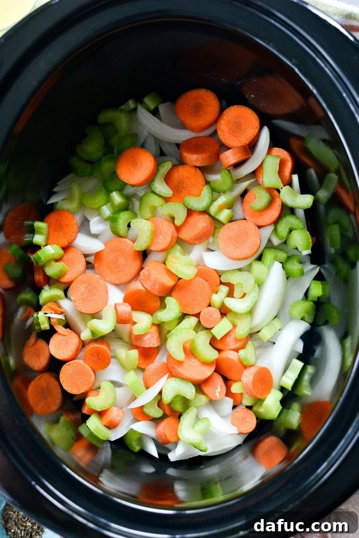 Prepping vegetables for the slow cooker