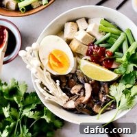 Mushroom Ramen Bowls l SimplyScratch.com #mushroom #ramen #bowls #healthy #bowls #egg #shiitake #cremini #dinner #recipe