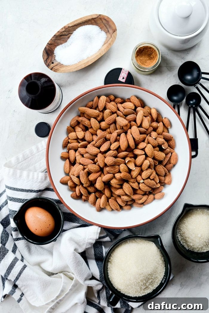 Irresistible Cinnamon Sugar Almonds 4 A generous serving of freshly baked cinnamon sugar almonds in a bowl, ready for snacking.