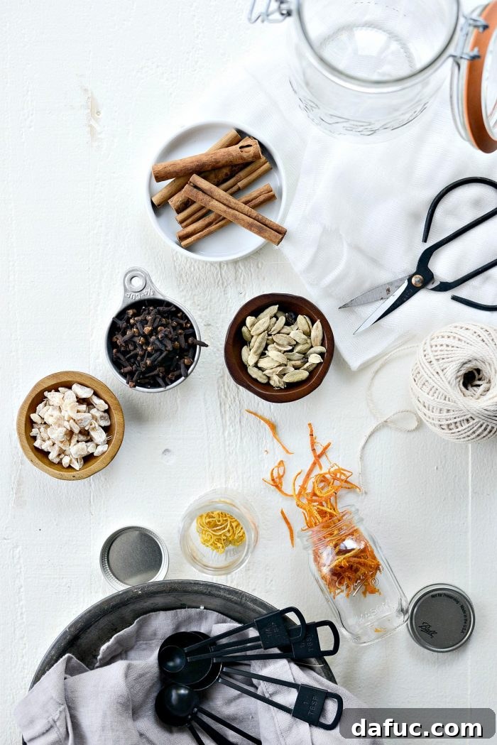 Handcrafted Mulling Spice Sachets 3 A selection of whole mulling spices for holiday beverages