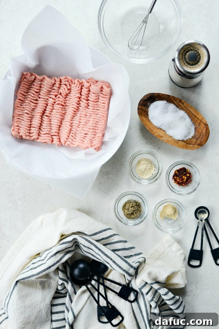 Lean Homemade Turkey Breakfast Sausage 3 Fresh Ingredients for Homemade Turkey Breakfast Sausage